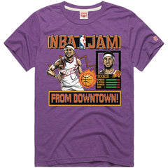 NBA - Devin Booker Phoenix Suns Homage Unisex NBA Jam Tri-Blend T-Shirt - Purple