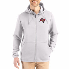 Tampa Bay Buccaneers Cutter & Buck Roam Epic Comfort Recycled Full-Zip Hoodie Jacket Gray - NFL