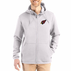 Arizona Cardinals Cutter & Buck Roam Epic Comfort Recycled Full-Zip Hoodie Jacket Gray - NFL