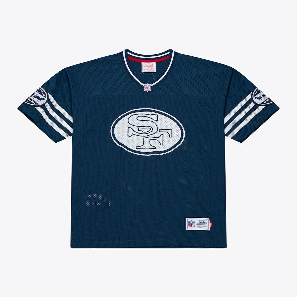 Jerry Rice San Francisco 49ers x Levi's Unisex Legacy Jersey Navy - Mitchell & Ness
