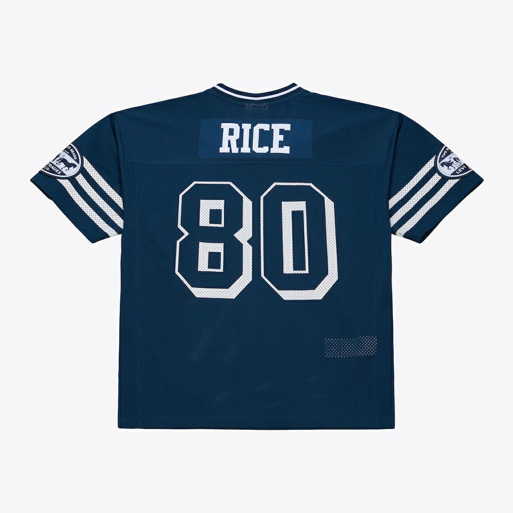 Jerry Rice San Francisco 49ers x Levi's Unisex Legacy Jersey Navy - Mitchell & Ness