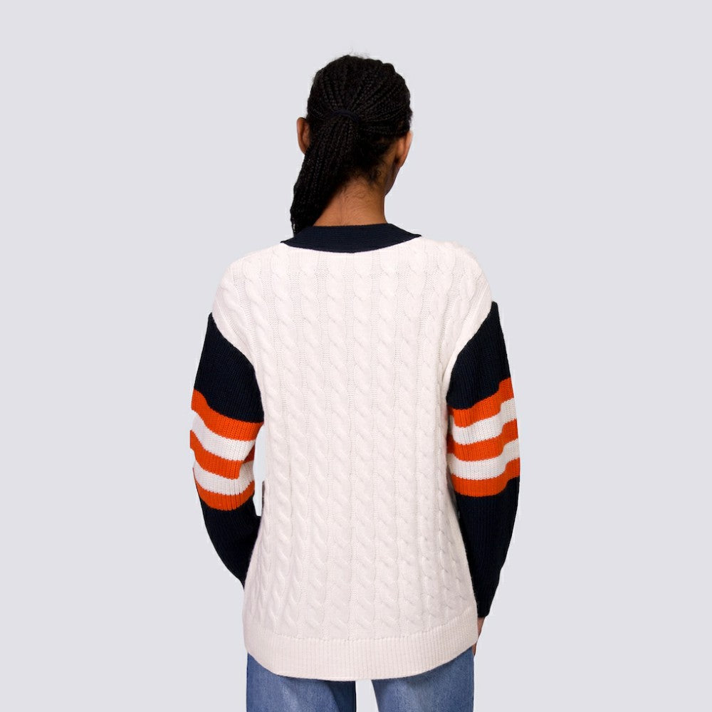 San Francisco Giants Lusso Women's Shyla Knit V-Neck Full-Zip Sweater for sale