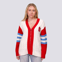 St. Louis Cardinals Lusso Women's Shyla Knit V-Neck Full-Zip Sweater Online