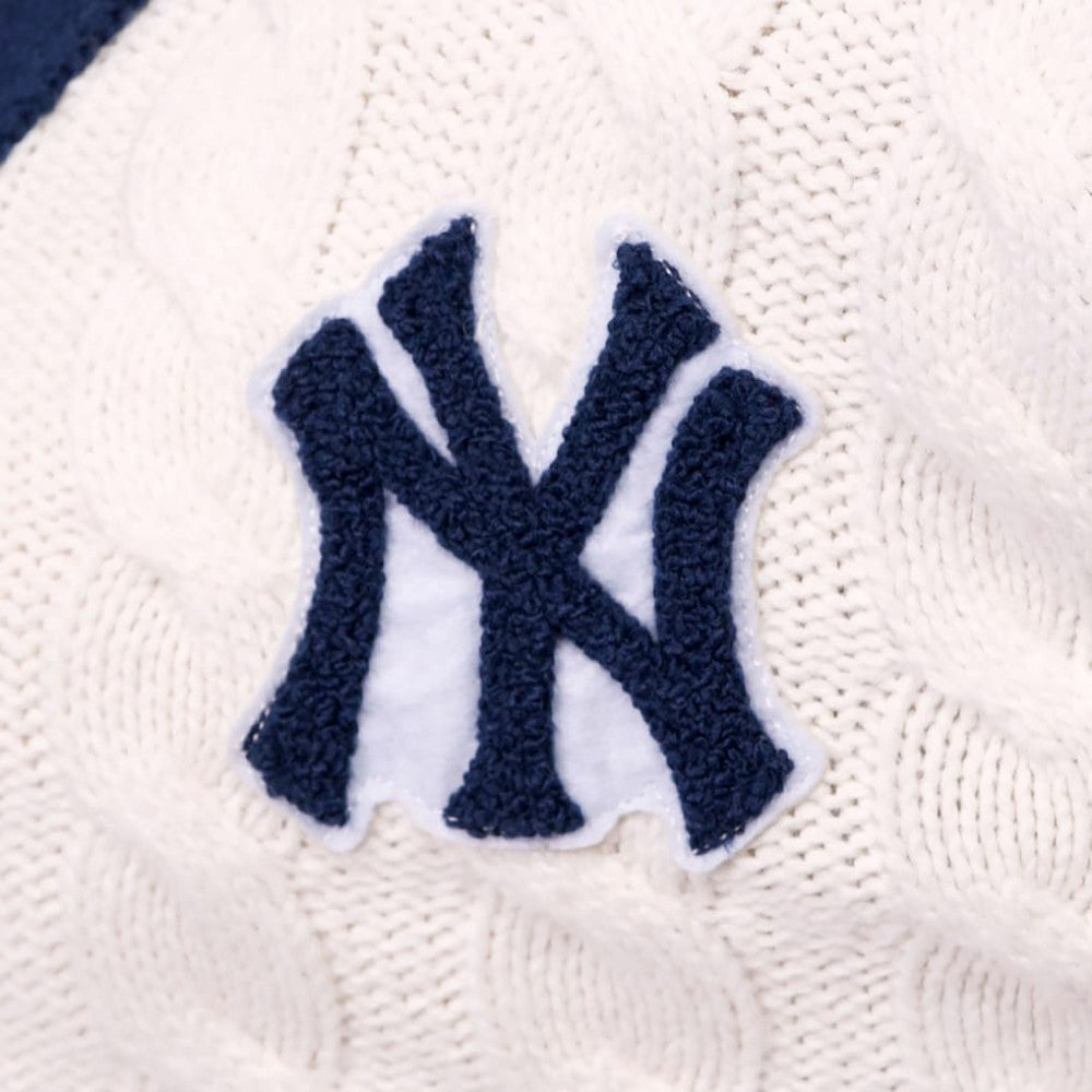 New York Yankees Lusso Women's Shyla Knit V-Neck Full-Zip Sweater discount