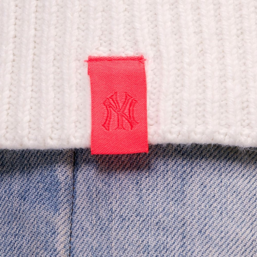 New York Yankees Lusso Women's Shyla Knit V-Neck Full-Zip Sweater discount