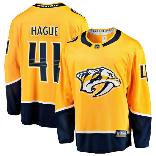 Nicolas Hague Nashville Predators Fanatics Home Breakaway Jersey - Gold | NHL Jerseys