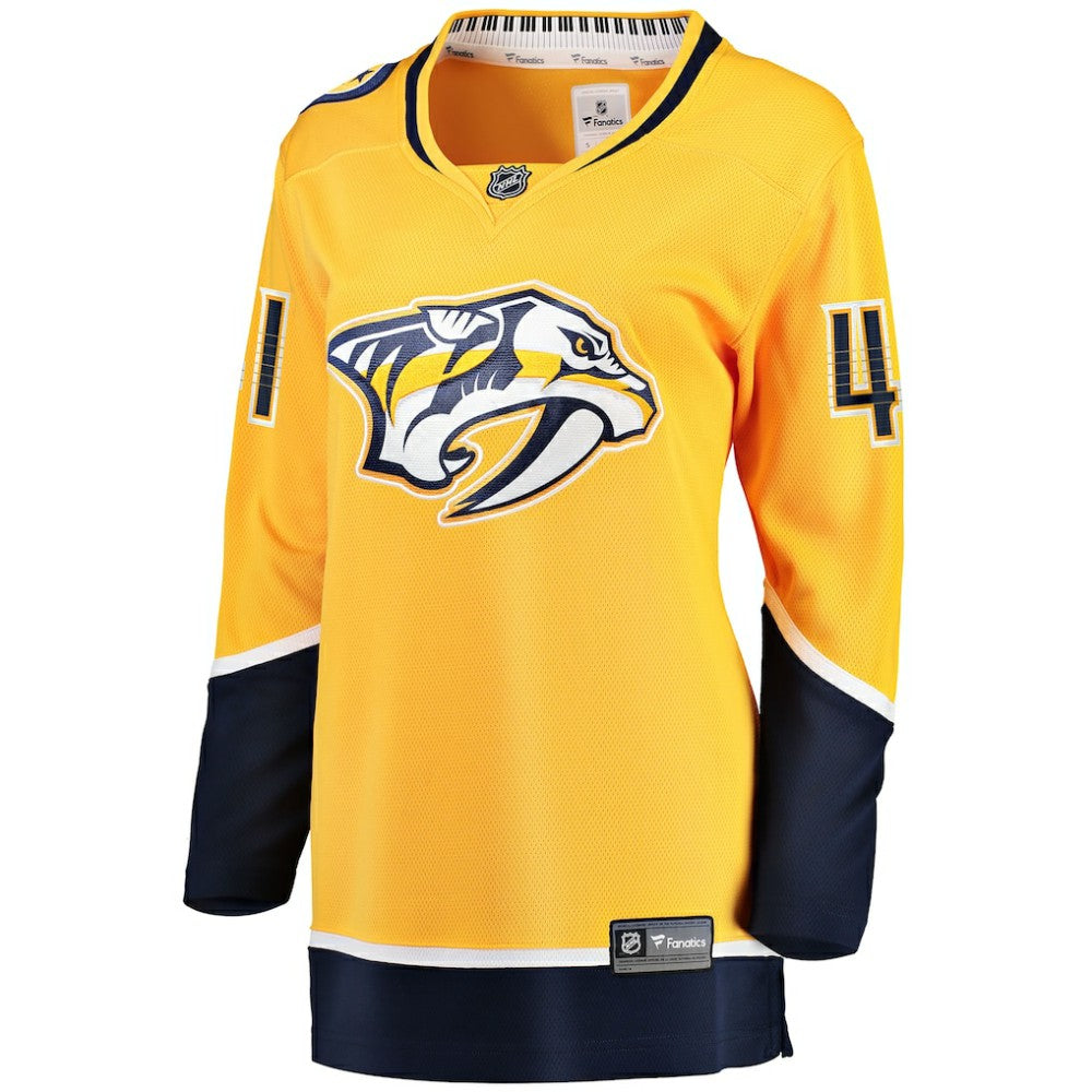 Nicolas Hague Nashville Predators - Fanatics Women's Home Breakaway Jersey Gold