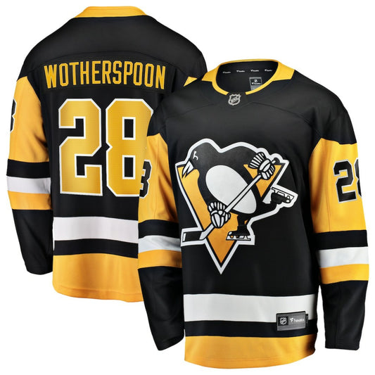 Parker Wotherspoon Pittsburgh Penguins Fanatics Home Breakaway Jersey - Black | NHL Jerseys
