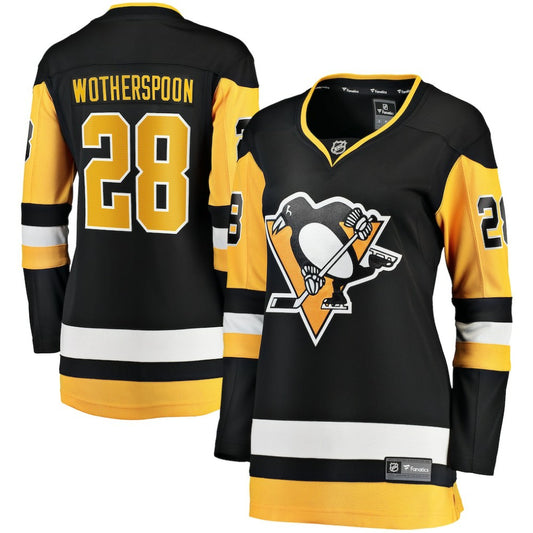 Parker Wotherspoon Pittsburgh Penguins Fanatics Women's Home Breakaway Jersey - Black | NHL Jerseys