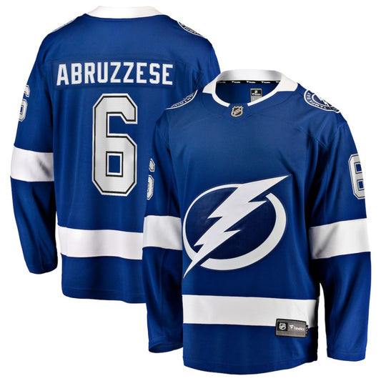 Nick Abruzzese Tampa Bay Lightning Fanatics Home Breakaway Jersey - Blue | NHL Jerseys