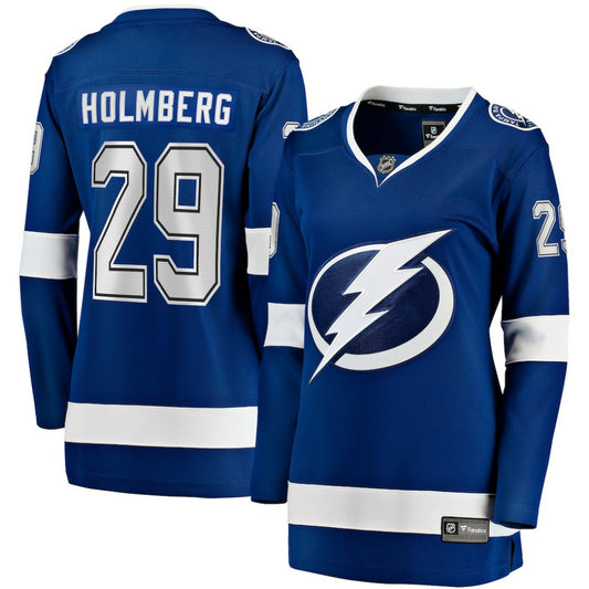 Pontus Holmberg Tampa Bay Lightning Fanatics Women's Home Breakaway Jersey - Blue | NHL Jerseys