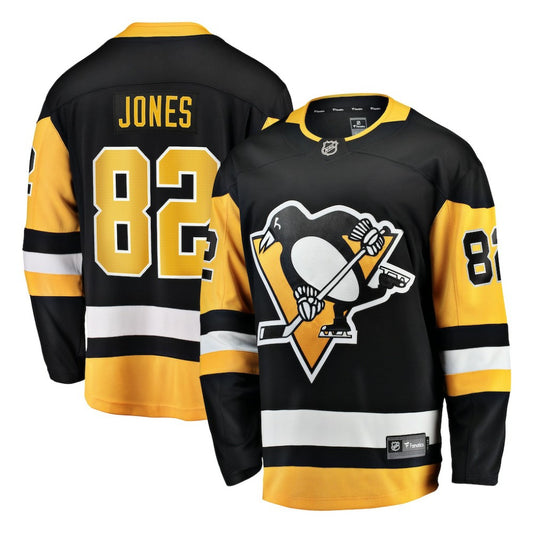 Caleb Jones Pittsburgh Penguins Fanatics Home Breakaway Jersey - Black | NHL Jerseys