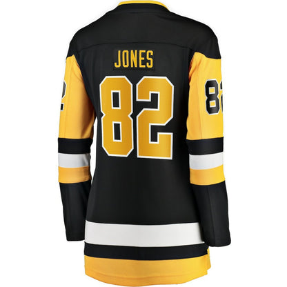 Caleb Jones Pittsburgh Penguins Fanatics Women's Home Breakaway Jersey - Black | NHL Jerseys