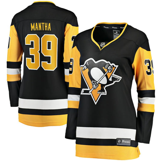 Anthony Mantha Pittsburgh Penguins Fanatics Women's Home Breakaway Jersey - Black | NHL Jerseys