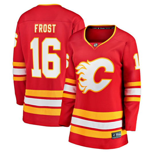 Morgan Frost Calgary Flames Fanatics Women's Home Breakaway Jersey - Red | NHL Jerseys