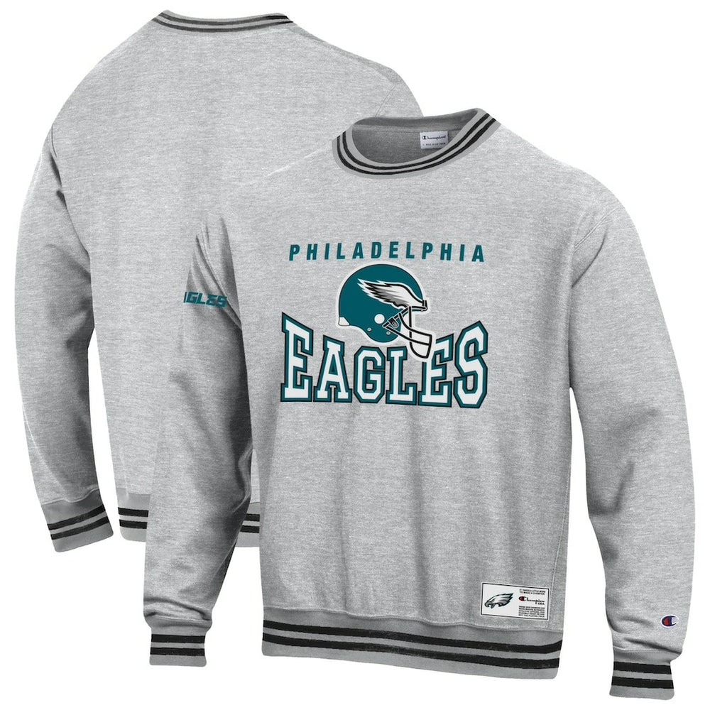 Philadelphia Eagles Champion Reverse Weave Fleece Sweatshirt Heather Gray - NFL