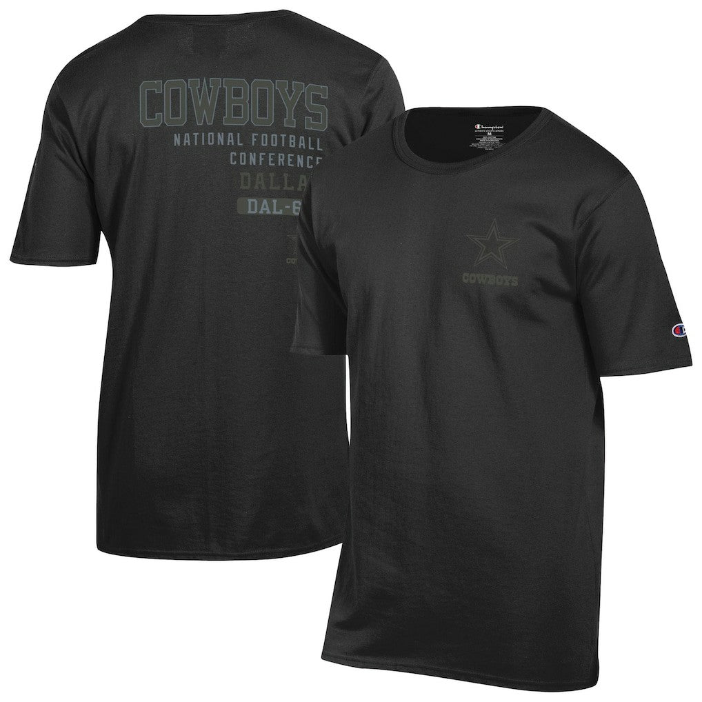 Dallas Cowboys Champion Tonal Logo T-Shirt Black - NFL