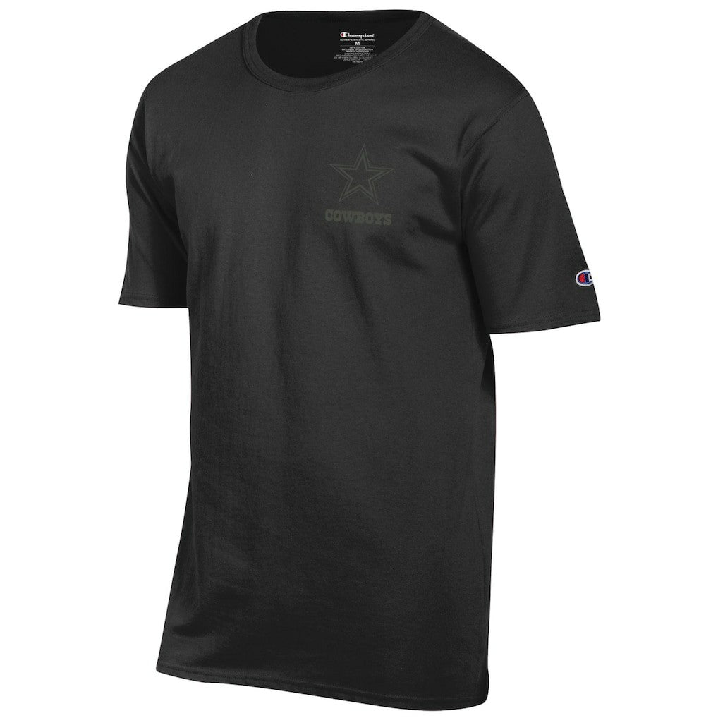 Dallas Cowboys Champion Tonal Logo T-Shirt Black - NFL