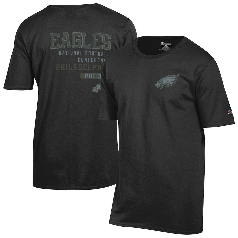 Philadelphia Eagles Champion Tonal Logo T-Shirt Black - NFL