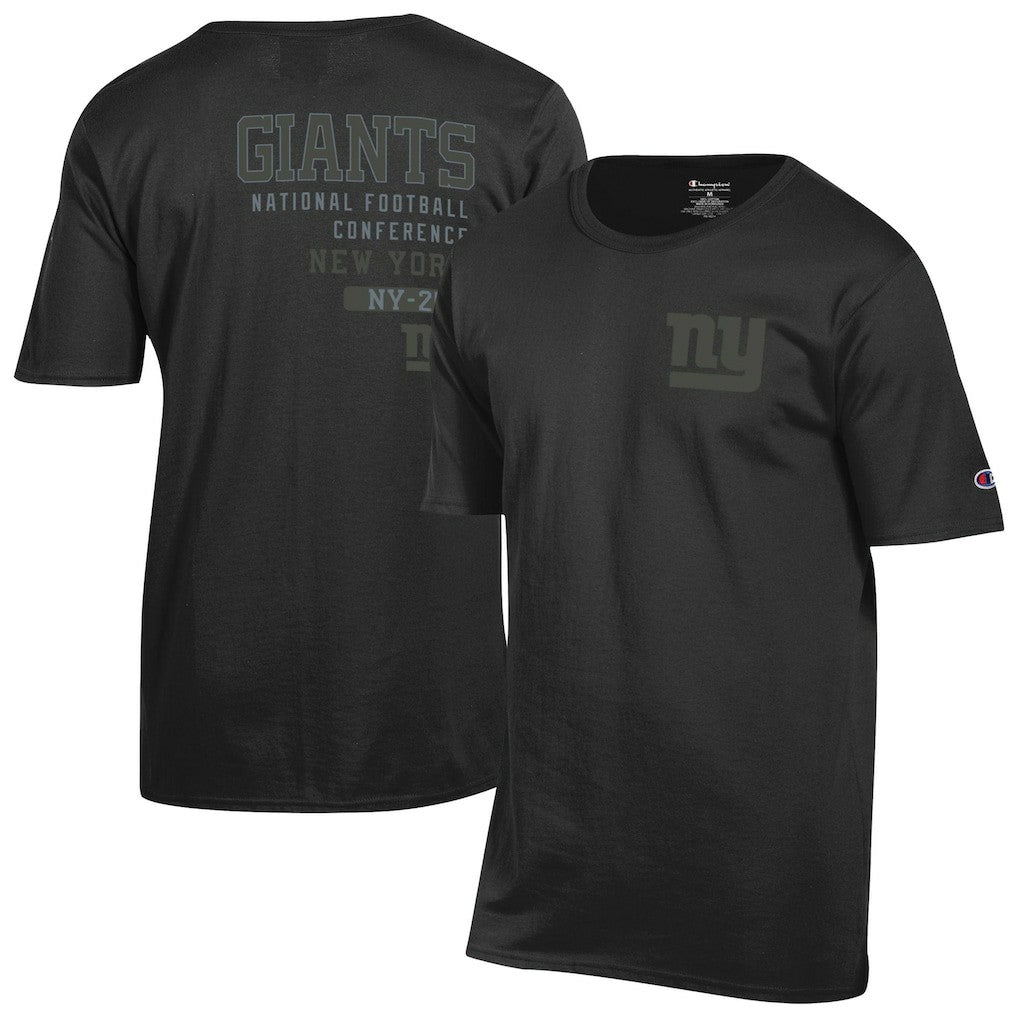 New York Giants Champion Tonal Logo T-Shirt Black - NFL