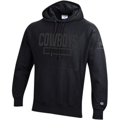Dallas Cowboys Champion Tonal Reverse Weave Fleece Hoodie Black - NFL
