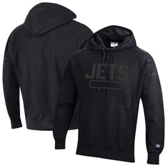 New York Jets Champion Tonal Reverse Weave Fleece Hoodie Black - NFL