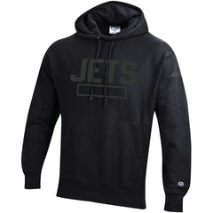 New York Jets Champion Tonal Reverse Weave Fleece Hoodie Black - NFL