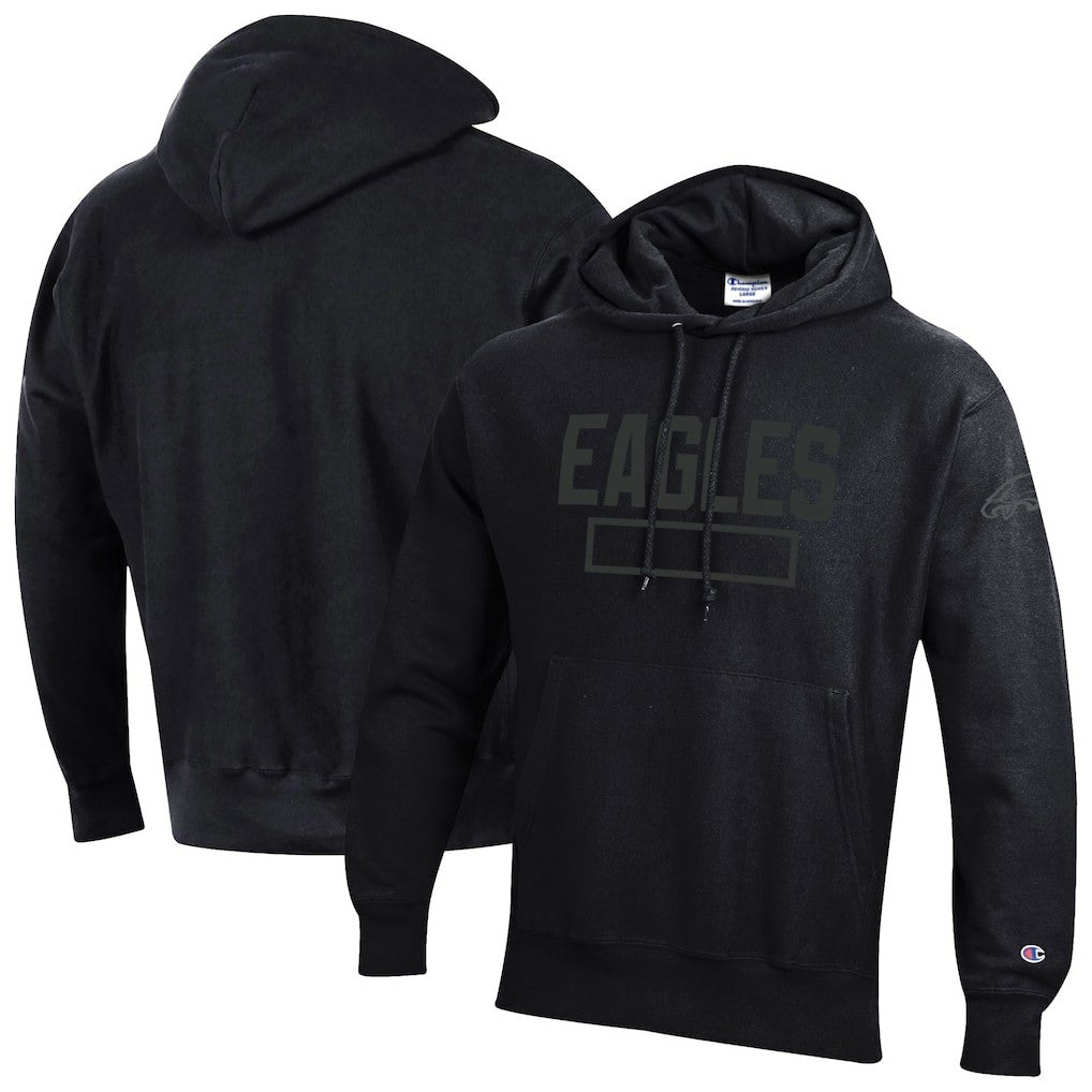 Philadelphia Eagles Champion Tonal Reverse Weave Fleece Hoodie Black - NFL