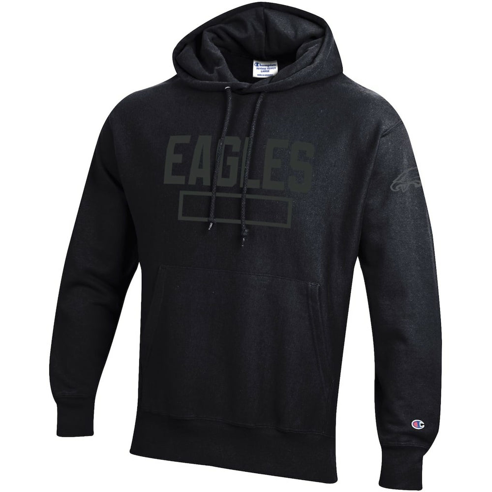 Philadelphia Eagles Champion Tonal Reverse Weave Fleece Hoodie Black - NFL