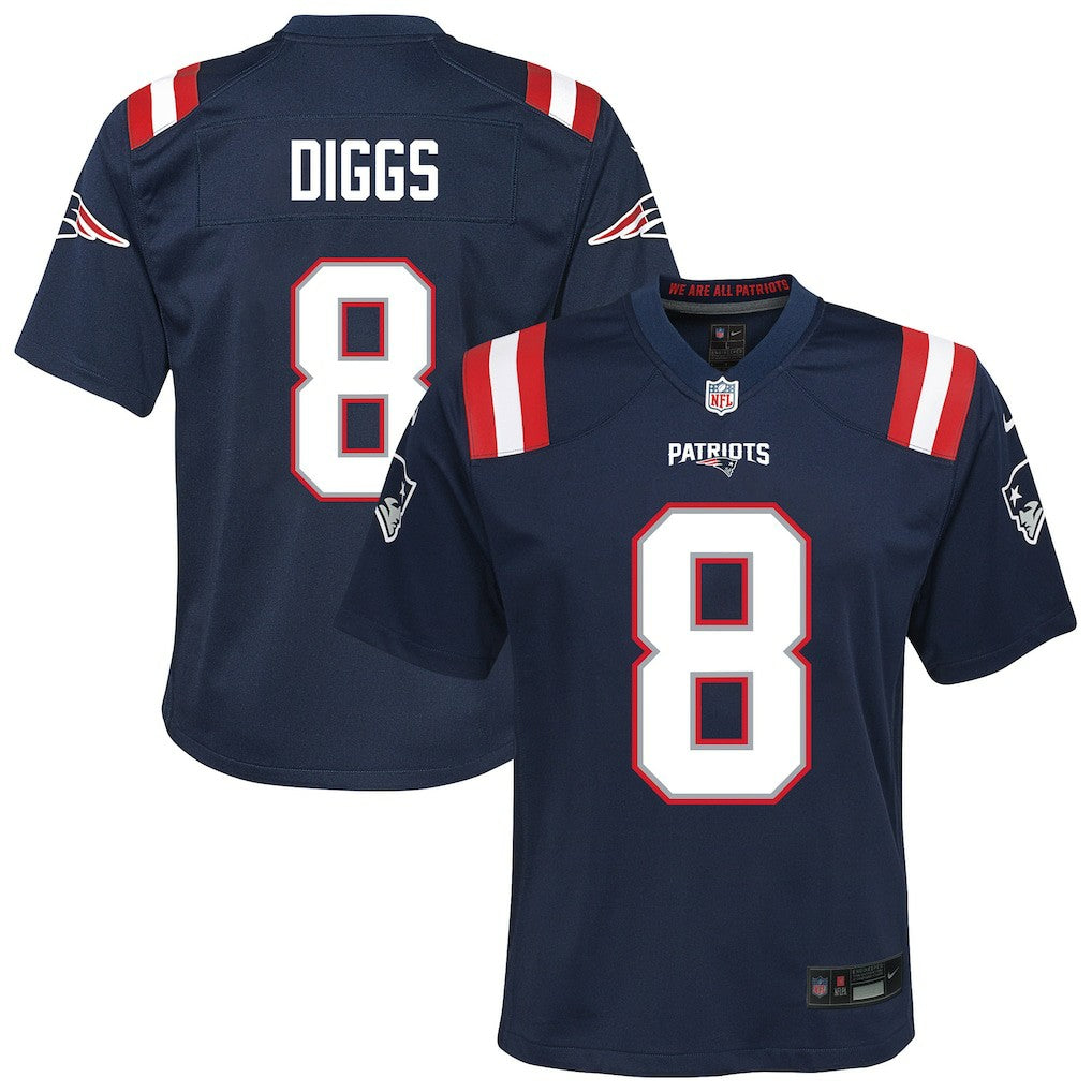 Stefon Diggs New England Patriots Youth Team Game Jersey Navy - Nike