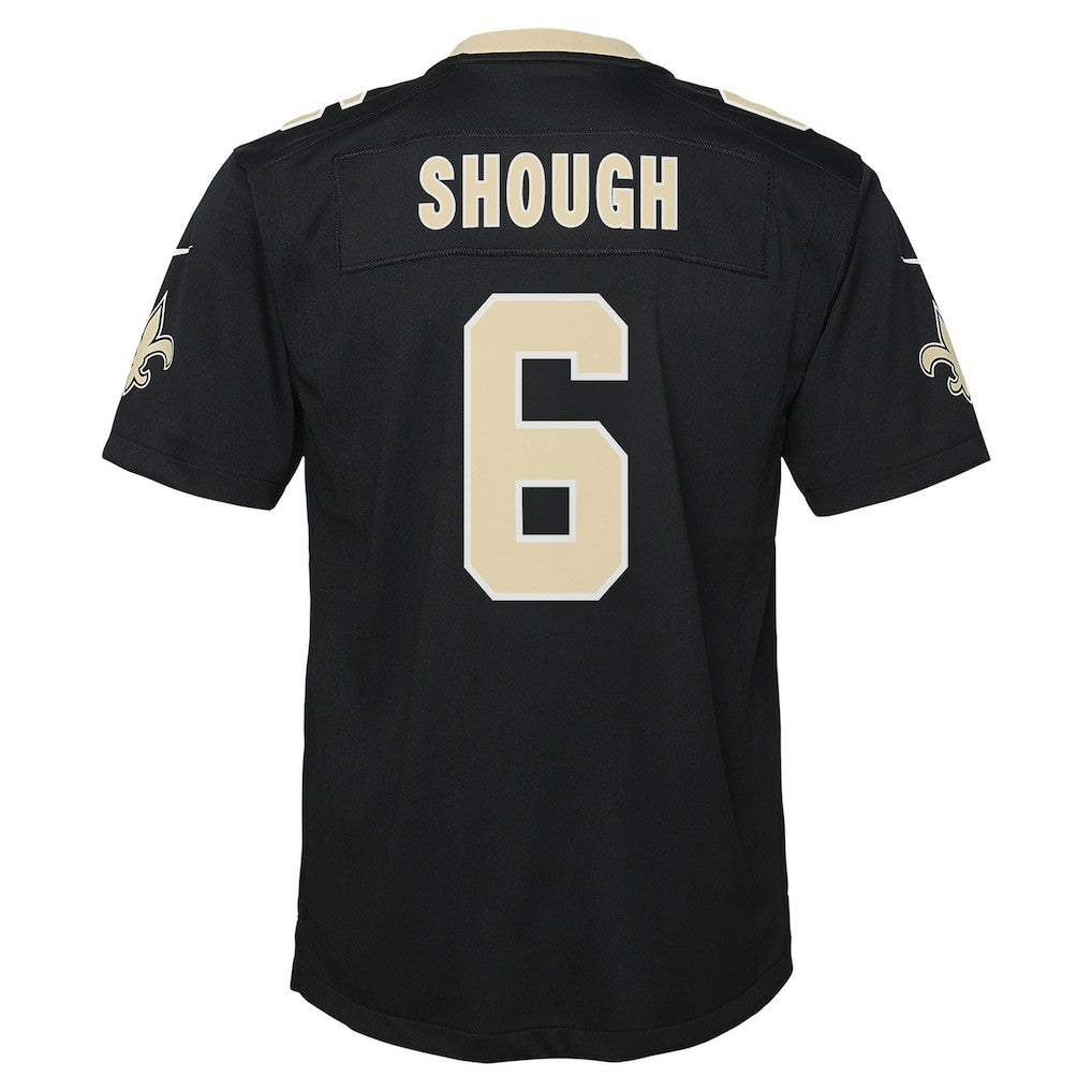Tyler Shough New Orleans Saints Youth Team Game Jersey - Black | NFL Jerseys