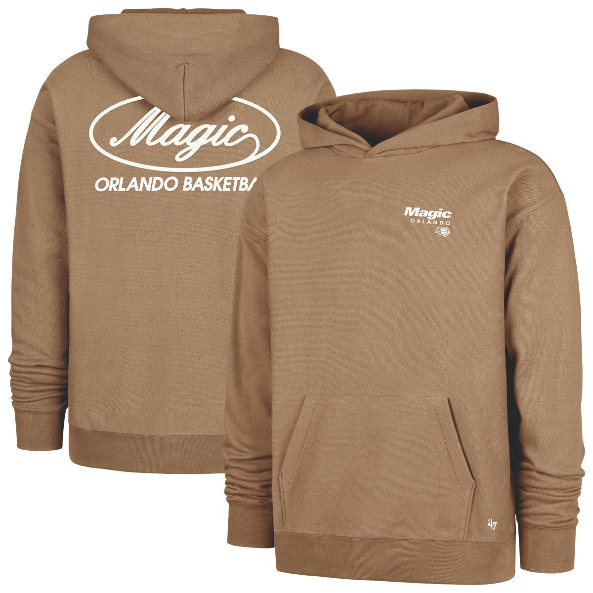 47 brand - Orlando Magic '47 Triple Double Foundation Premium Hoodie Sweatshirt - Khaki