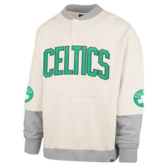 47 brand - Boston Celtics '47 Crossover Collection Trifecta Double Layered Fleece Sweatshirt - Cream