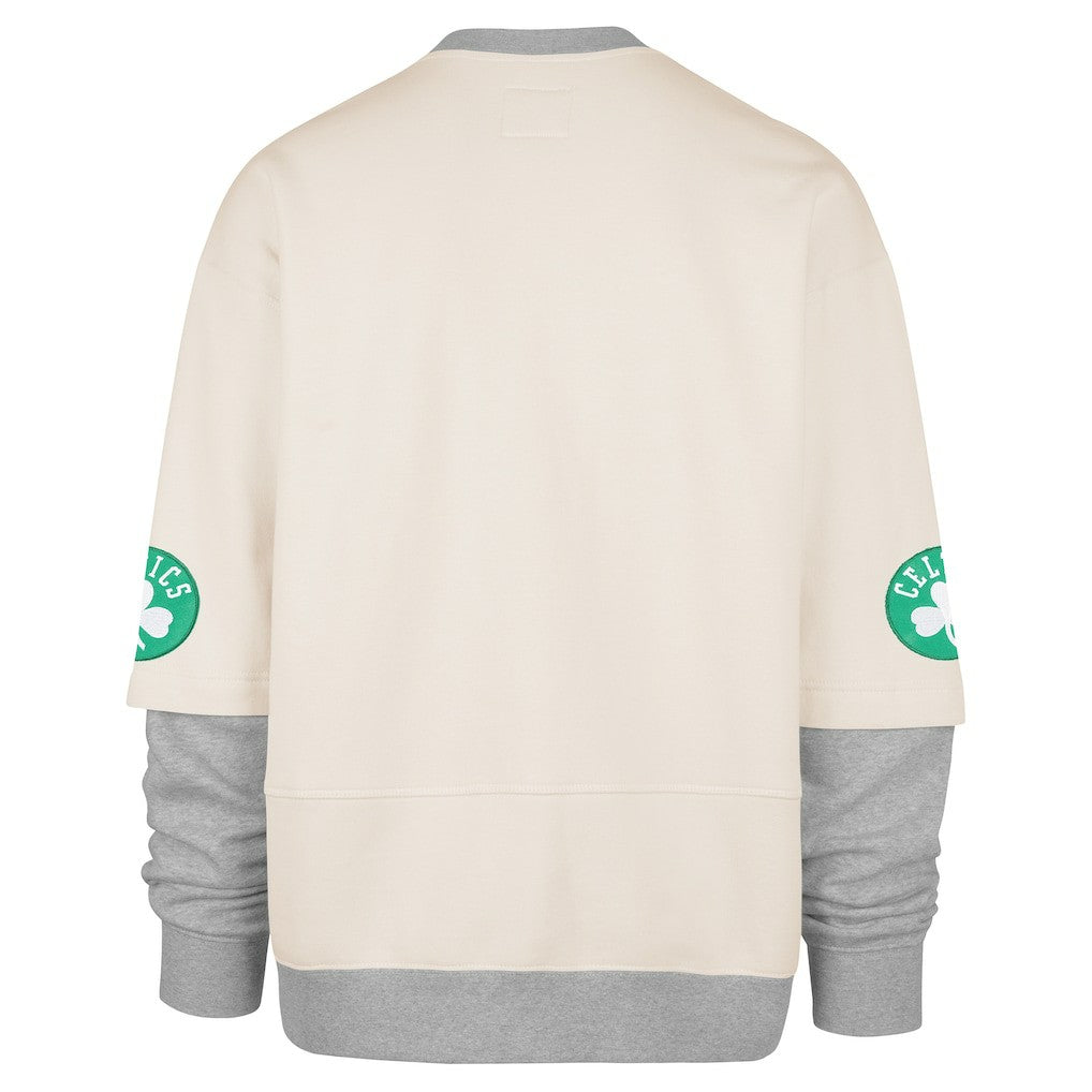 47 brand - Boston Celtics '47 Crossover Collection Trifecta Double Layered Fleece Sweatshirt - Cream