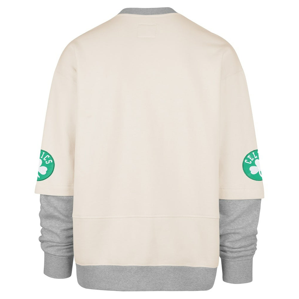 47 brand - Boston Celtics '47 Crossover Collection Trifecta Double Layered Fleece Sweatshirt - Cream