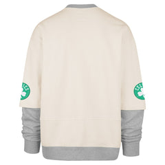 47 brand - Boston Celtics '47 Crossover Collection Trifecta Double Layered Fleece Sweatshirt - Cream