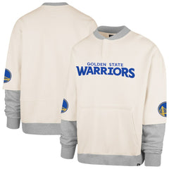 47 brand - Golden State Warriors '47 Crossover Collection Trifecta Double Layered Fleece Sweatshirt - Cream