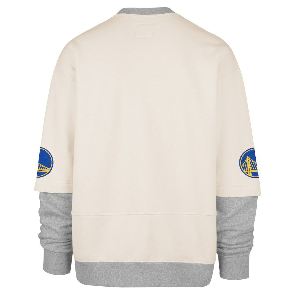 47 brand - Golden State Warriors '47 Crossover Collection Trifecta Double Layered Fleece Sweatshirt - Cream
