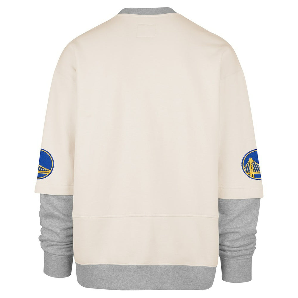 47 brand - Golden State Warriors '47 Crossover Collection Trifecta Double Layered Fleece Sweatshirt - Cream