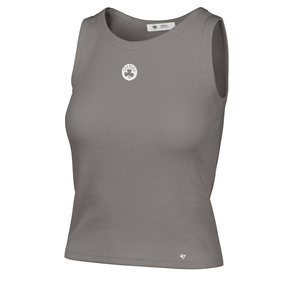 47 brand - Boston Celtics '47 Women's Cropped Skyhook Baby Rib Tank - Gray