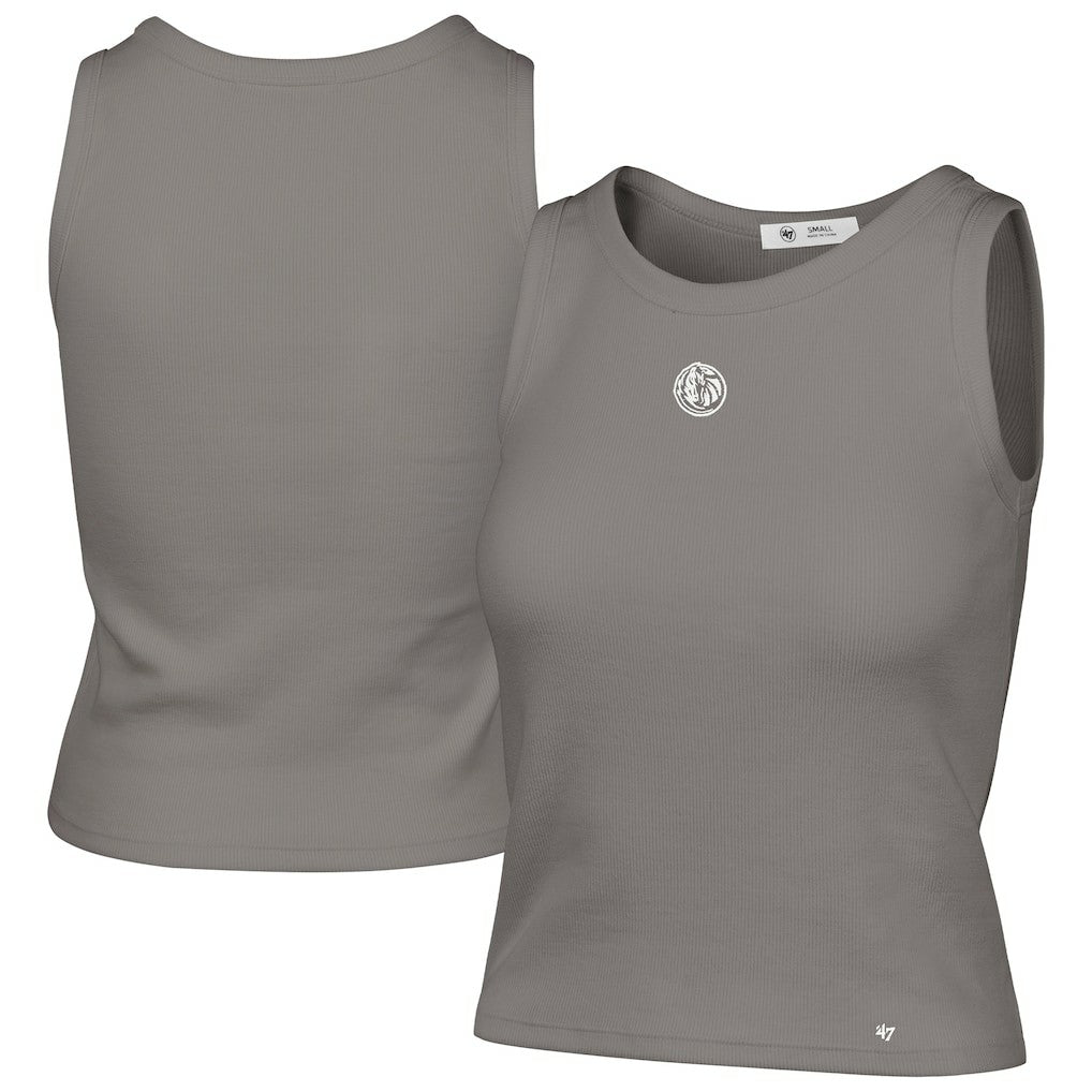 47 brand - Dallas Mavericks '47 Women's Cropped Skyhook Baby Rib Tank - Gray