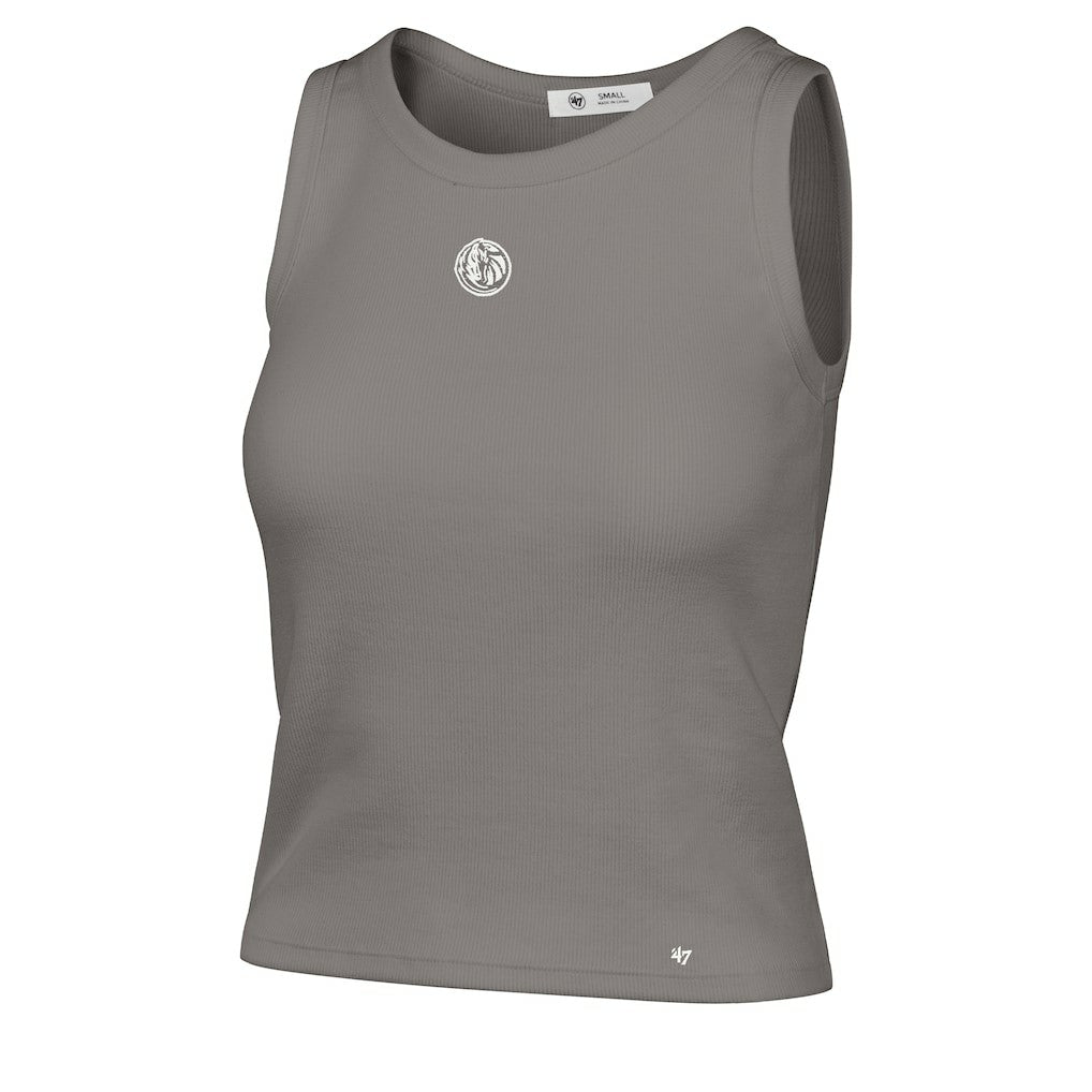 47 brand - Dallas Mavericks '47 Women's Cropped Skyhook Baby Rib Tank - Gray