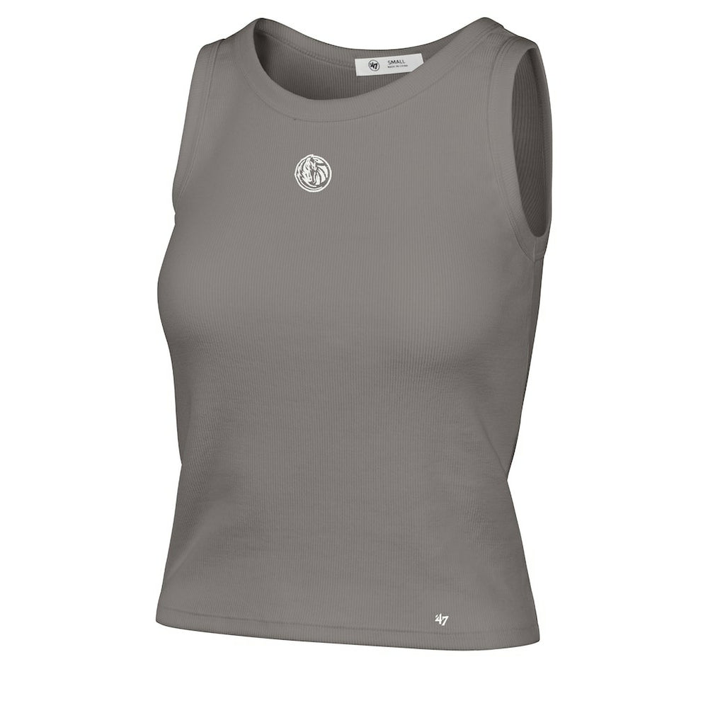 47 brand - Dallas Mavericks '47 Women's Cropped Skyhook Baby Rib Tank - Gray