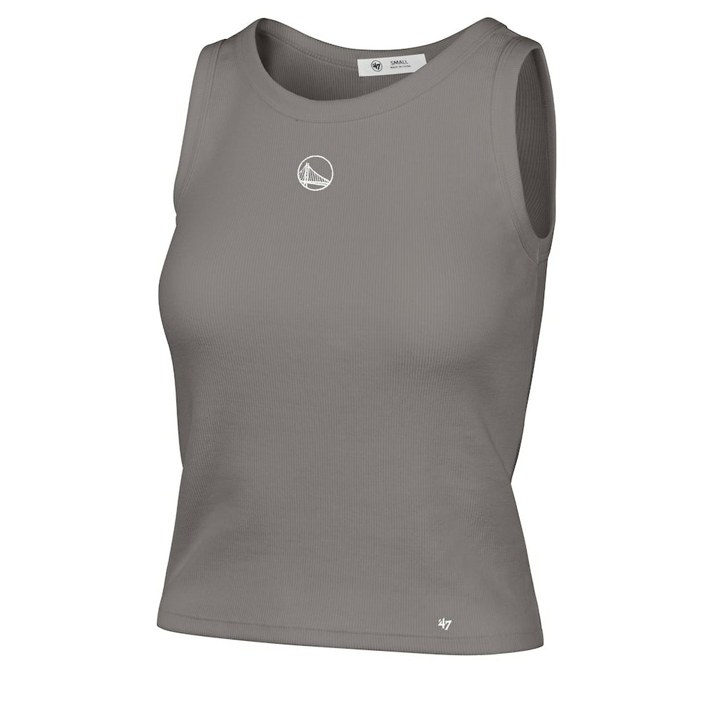 47 brand - Golden State Warriors '47 Women's Cropped Skyhook Baby Rib Tank - Gray