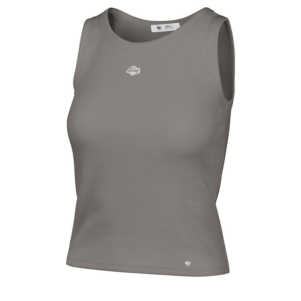 47 brand - Los Angeles Lakers '47 Women's Cropped Skyhook Baby Rib Tank - Gray