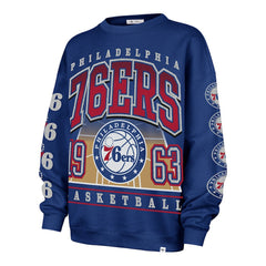 47 brand - Philadelphia 76ers '47 Women's Go Big Oversized Sweatshirt - Royal