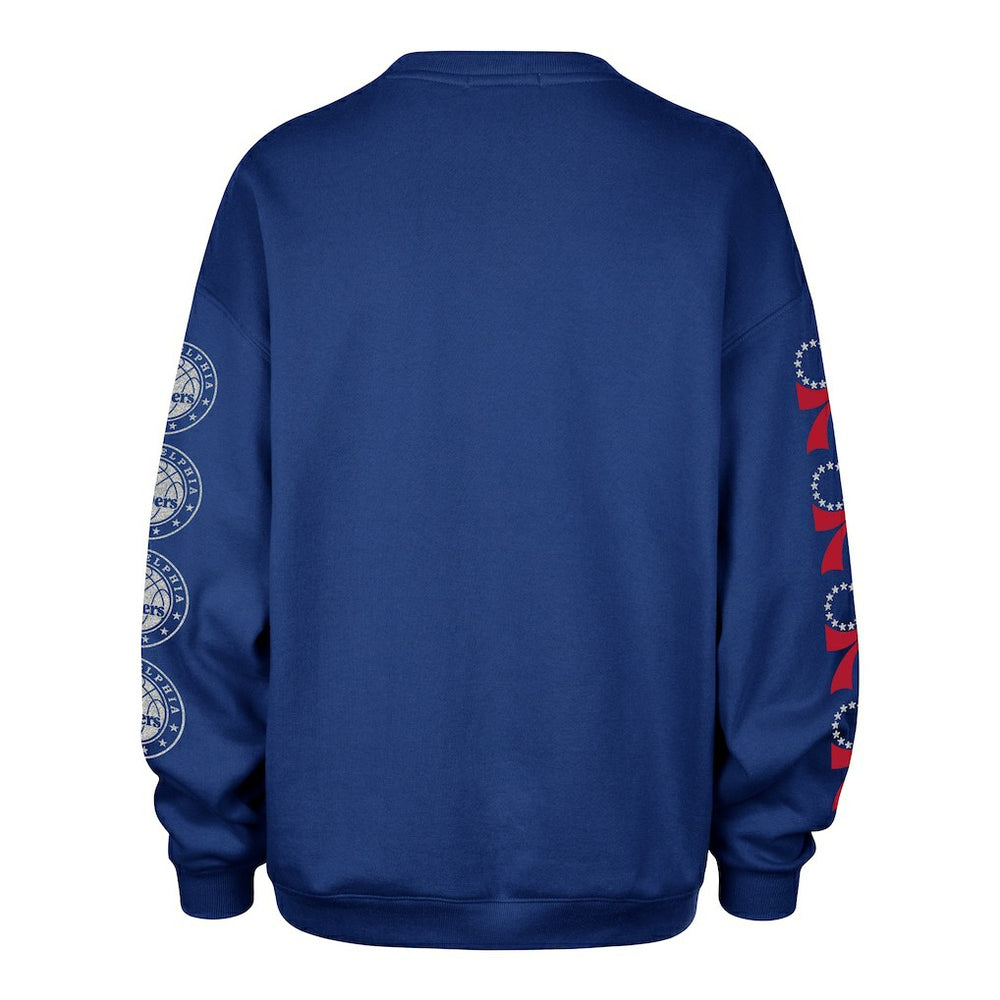 47 brand - Philadelphia 76ers '47 Women's Go Big Oversized Sweatshirt - Royal