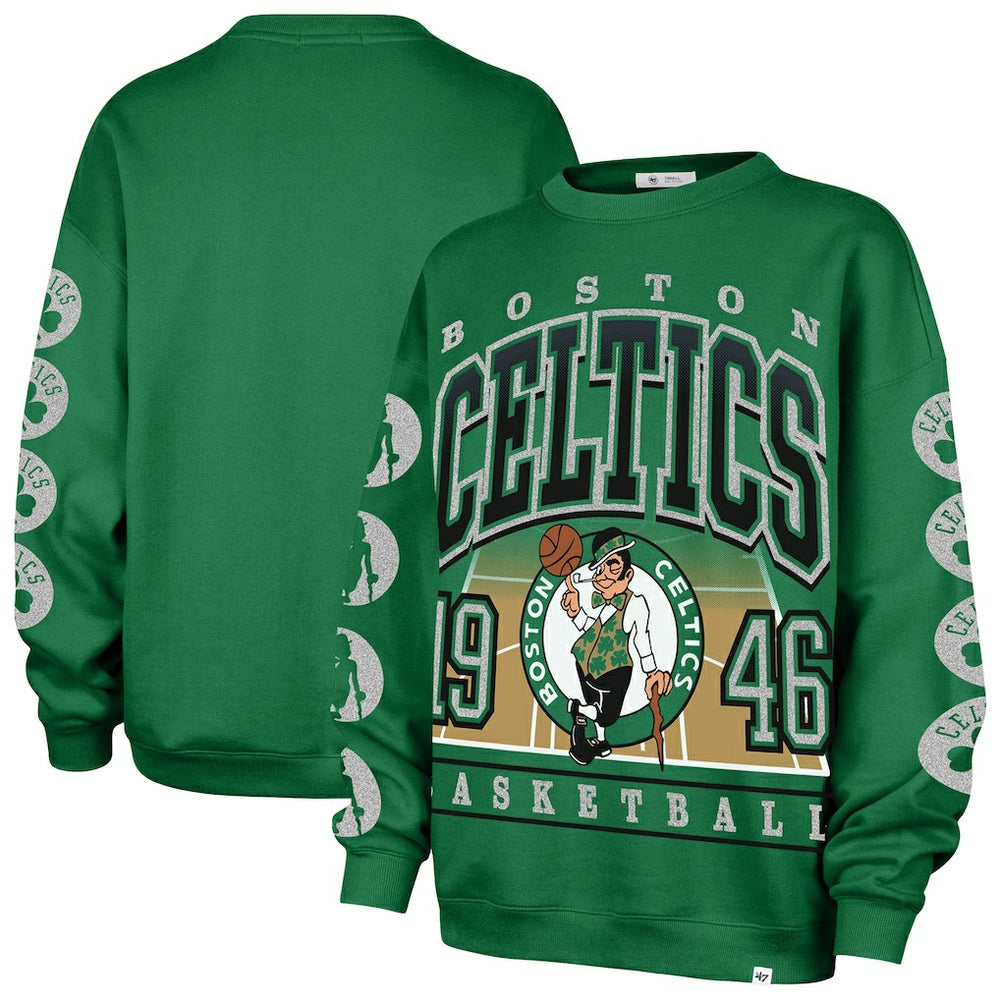 47 brand - Boston Celtics '47 Women's Go Big Oversized Sweatshirt - Kelly Green