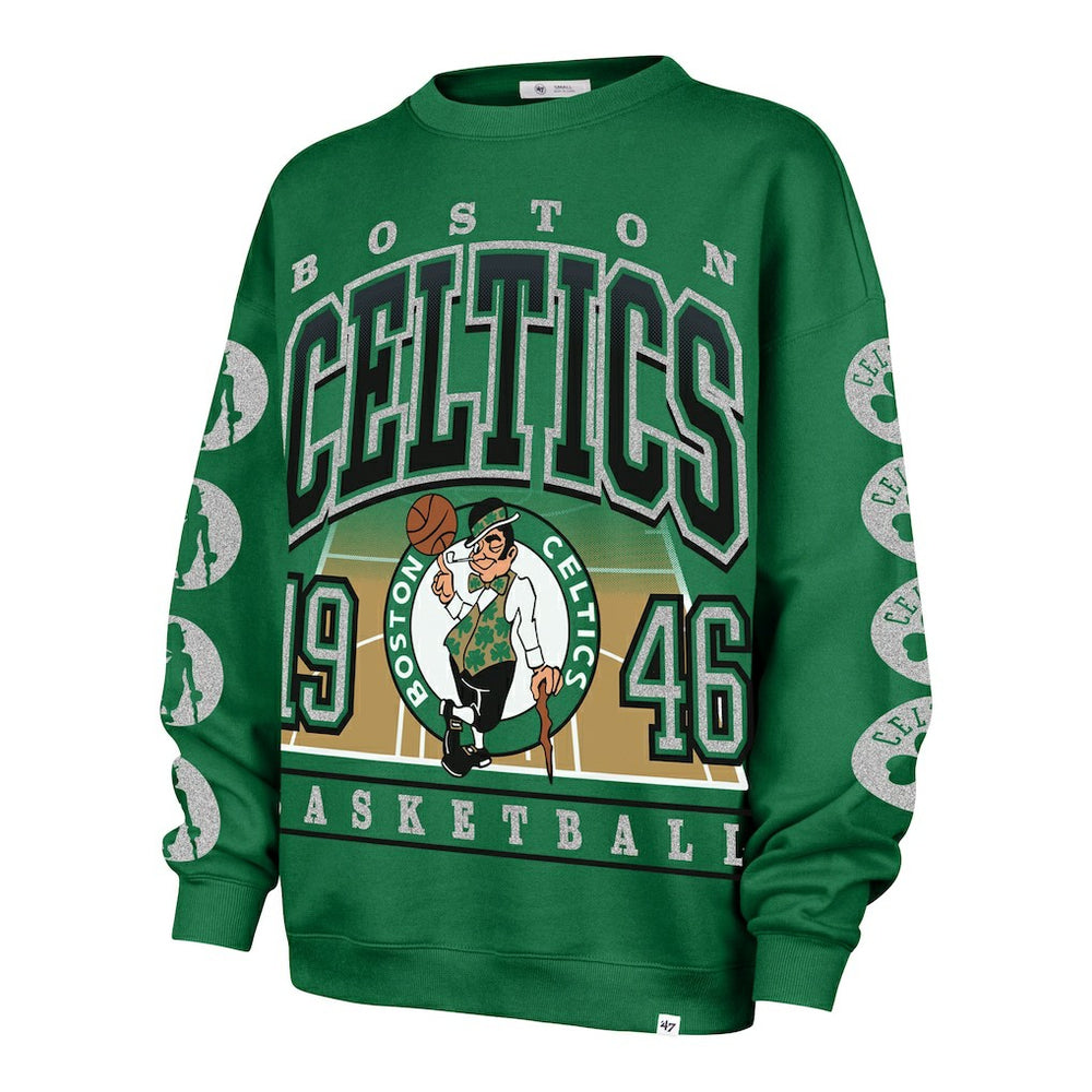 47 brand - Boston Celtics '47 Women's Go Big Oversized Sweatshirt - Kelly Green