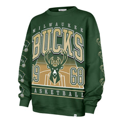 47 brand - Milwaukee Bucks '47 Women's Go Big Oversized Sweatshirt - Hunter Green